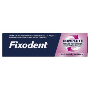 Fixodent Complete Strong Hold Neutral cremă adezivă pentru proteze, 47 g