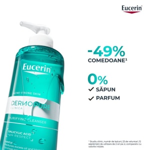 Gel de curățare purifiant cu acid salicilic DermoPure, 400 ml, Eucerin - Img 3