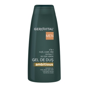 Gel de dus 3 în 1 pentru barbati Men Ambitious, 400 ml, Gerovital