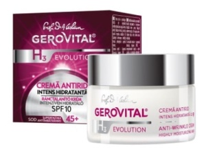Gerovital H3 Evolution crema antirid intens hidratanta SPF 10, 50 ml