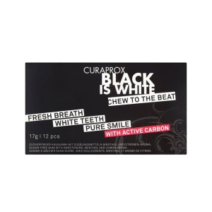 Guma de Mestecat CURAPROX Black is White 12 bucati - Img 3