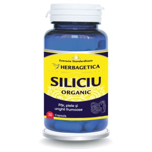 Herbagetica Siliciu Organic, 30 capsule