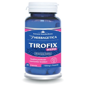 Herbagetica Tirofix Hypo, pachet 2 x 30 capsule