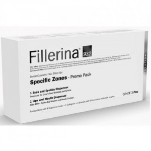 Kit Grad 3 Plus Fillerina 932: Tratament pentru Ochi și Pleoape, 15 ml + Tratament pentru Buze și Conturul Buzelor, 7 ml, Labo