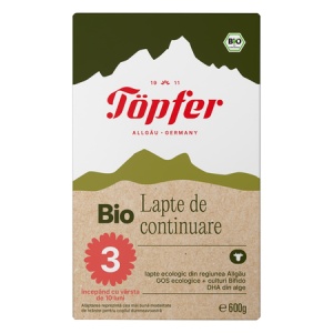 Lapte praf +10 luni Bio 3, 600 g, Topfer