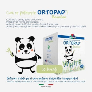 MASTER-AID Ocluzor copii ORTOPAD Alb Mediu 76x54 mm x 50 buc - Img 2
