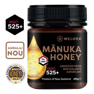 Miere de Manuka Melora, MGO 525+ (UMF 15) naturala, 250 g, Noua Zeelanda - Img 1