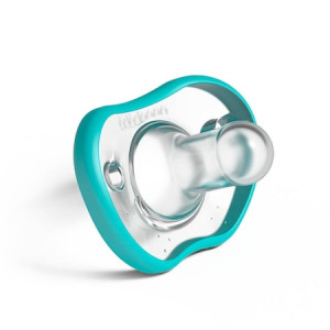 NANOBEBE Suzete din silicon flexibile 3luni+ x 2buc, Turcoaz - Img 2