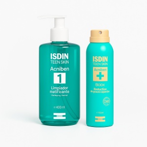 Pachet antiacnee corporala ISDIN Acniben – Gel matifiant + Body Spray