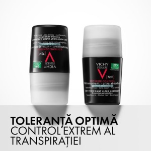 Pachet Deodorant roll-on antiperspirant pentru barbati Control Extrem 72H, 50 ml + 50 ml, Vichy - Img 5