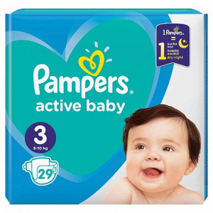PAMPERS 3 Active Baby(6-10kg) x 29buc