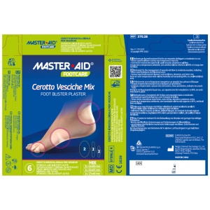 Plasturi hidrocoloidali sterili pentru bășici Mix Foot Care Master-Aid, 6 bucăți