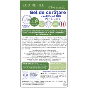 Rezervă Gel de Curățare Bio pentru Păr și Corp, 400 ml, Mustela - Img 2