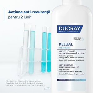 Șampon antimătreață cu efect răcoritor Kelual Squanorm, 200 ml, Ducray - Img 5