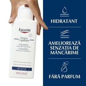 Șampon delicat și calmant cu 5% uree DermoCapillaire, 250 ml, Eucerin - Img 2