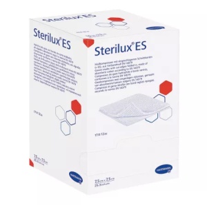Sterilux ES – Comprese sterile din tifon, 7.5 x 7.5 cm, 8 straturi, 25 bucati – Hartmann - Img 1