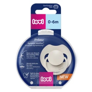 Suzeta din silicon pentru 0 - 6 luni Prime Coconut 34/400, 1 bucata, LOVI