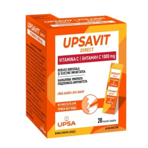 Upsavit Direct Vitamina C 1000mg, 20 plicuri orodispersabile, Upsa - Img 1
