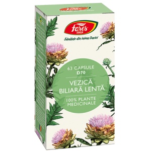 Vezică Biliară Lentă, D70, 63 capsule, Fares