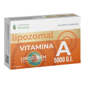 Vitamina A lipozomală 5000 UI, 30 capsule, Remedia