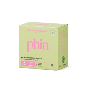 Absorbante de zi din bambus natural, 10 bucăți, Phin