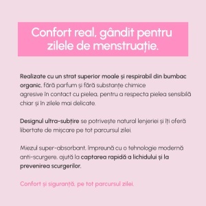 Absorbante de zi din bumbac organic, 10 bucăți, Phin - Img 5