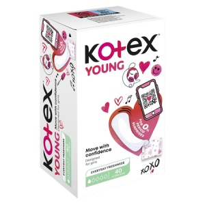 Absorbante zilnice Normal Young, 40 bucati, Kotex - Img 2