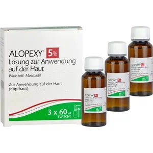 Alopexy 5% solutie cutanata, 3 flacoane x 60 ml