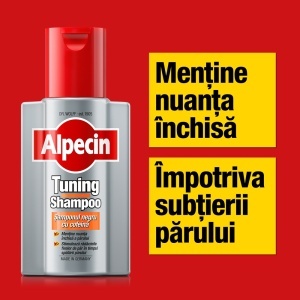 Alpecin Tuning Șampon cu Cofeină pentru Păr Închis la Culoare, 200 ml - Img 2