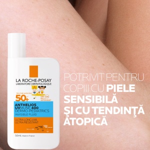 Anthelios UVMUNE 400 Dermo-Pediatrics Fluid Invizibil SPF50+, 50ml, La Roche-Posay - Img 3
