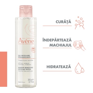 Apă Micelară Demachiantă pentru Față și Ochi Sensibili, 200 ml, Avene - Img 2