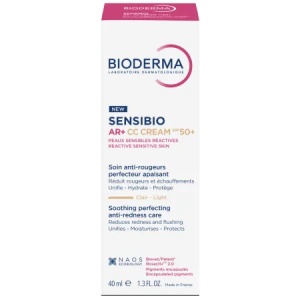 Bioderma Sensibio AR+ CC Cream SPF 50+, crema nuantata anti-roseata, 40 ml