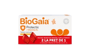 BioGaia Protectis cu vitamina D3 800 UI, tablete masticabile cu aroma de portocale, 2 x 10 buc - Img 2