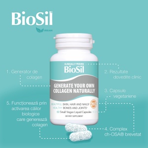 BioSil Stimulator Colagen, 60 capsule vegane - Img 3