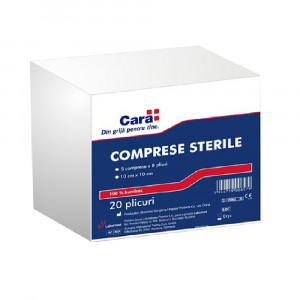 CARA Comprese sterile 10cmx10cm x20bc/ct