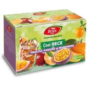 Ceai rece cu fructul pasiunii și mandarine, 12 plicuri – Fares
