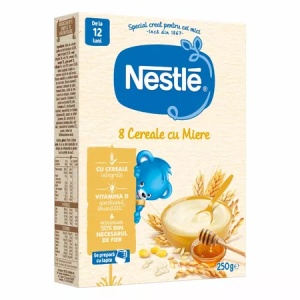 Cereale Nestle 8 Cereale cu Miere +12 Luni, 250g - Img 2