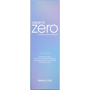 Clean It Zero Calming Foam Cleanser, spumă de curățare calmantă, 150 ml, BANILA CO - Img 3