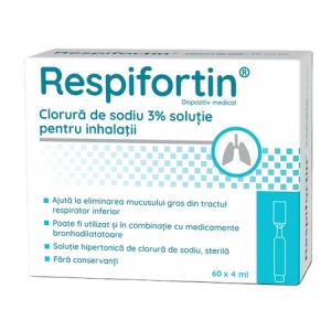 Clorura de sodiu 3% Respifortin, 60 fiole x 4 ml, Zdrovit