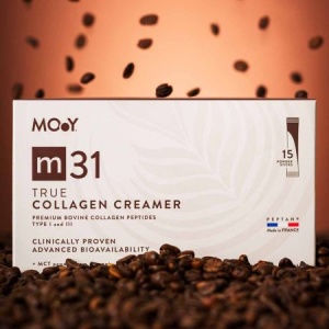 Collagen Creamer bovin cu peptide m31, 15 plicuri x 7 g – Molecules of Youth - Img 2