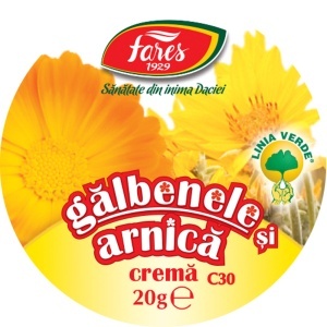 Fares Cremă cu Gălbenele și Arnică C30, 20 g - Img 3