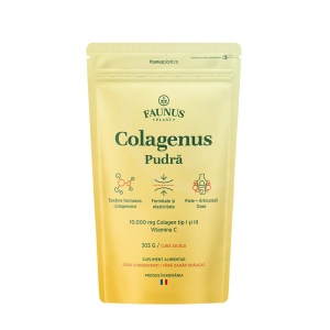 Faunus Colagenus, pudră cu vitamina C și colagen hidrolizat, 303g - Img 2