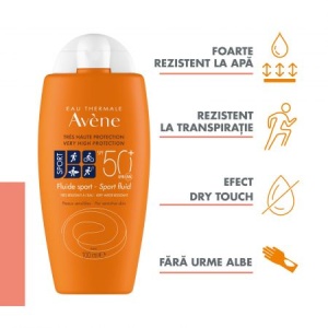 Fluid pentru protectie solara cu SPF 50+ Avene Sport, 100 ml - Img 2