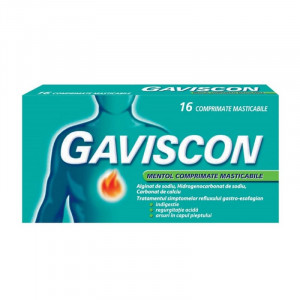 Gaviscon Mentol, 16 comprimate masticabile, Reckitt - Img 2