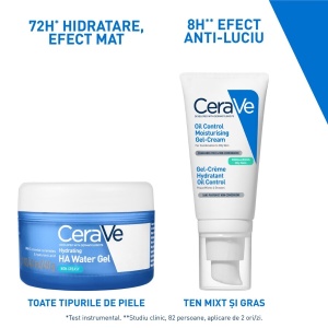 Gel-crema cu acid hialuronic pentru hidratarea tenului HA Water Gel, 48 ml, CeraVe - Img 6