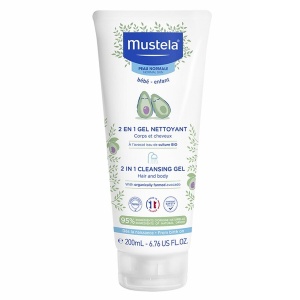 Gel de Curățare 2 în 1 pentru Păr și Corp, 200 ml, Mustela - Img 1