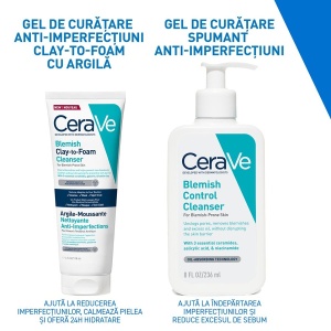 Gel de curățare cu argilă anti-imperfecțiuni Clay-to-Foam, 118 ml, CeraVe - Img 12