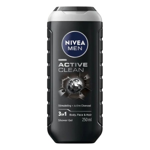 Gel de dus Active Clean, 250 ml, Nivea Men