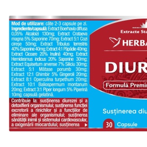Herbagetica Diuretix, 30 capsule - Img 2