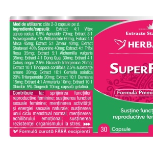 Herbagetica Superfecund Femei, 30 capsule - Img 2